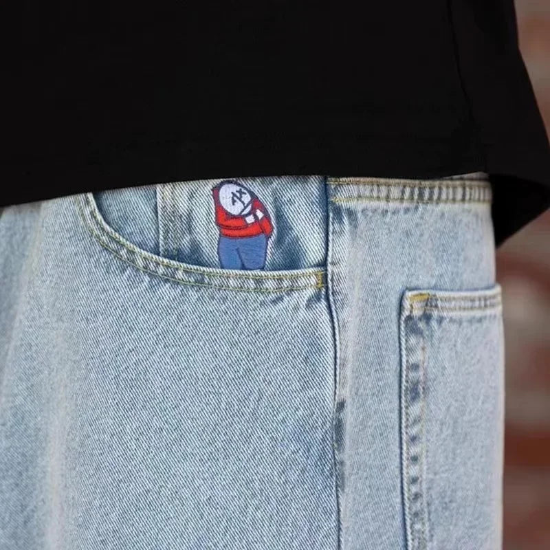 🔥 Jeans Baggy Homme – Wide Leg Hip-Hop & Streetwear Oversize | BiggOrange