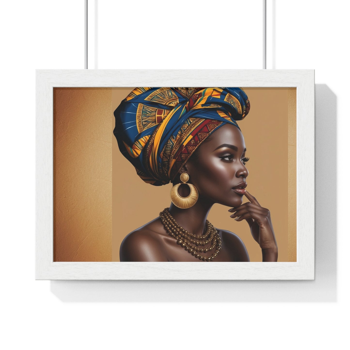 Affiche Encadrée Élégante : Femme Africaine - Décoration Artistique Culturelle