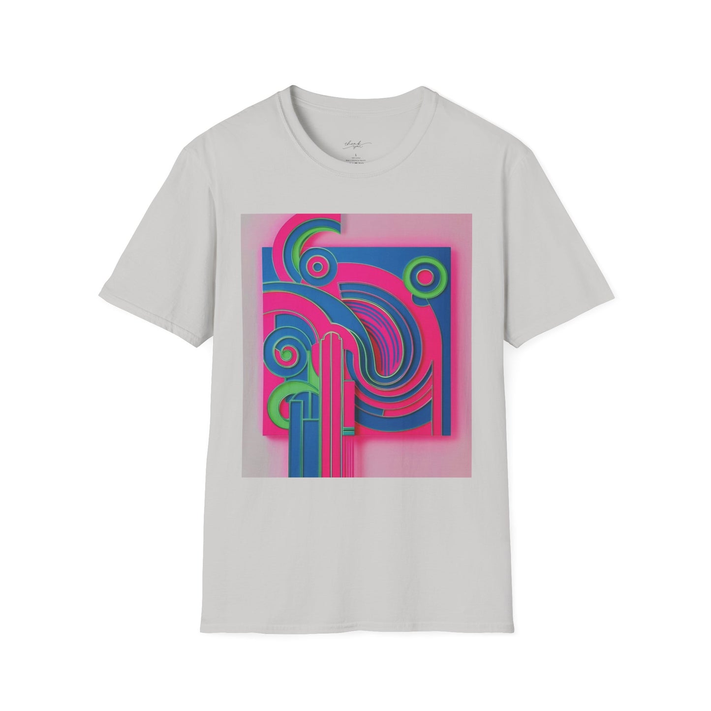 Vibrant Abstract Art Unisex Softstyle T-Shirt - Colorful Graphic Tee