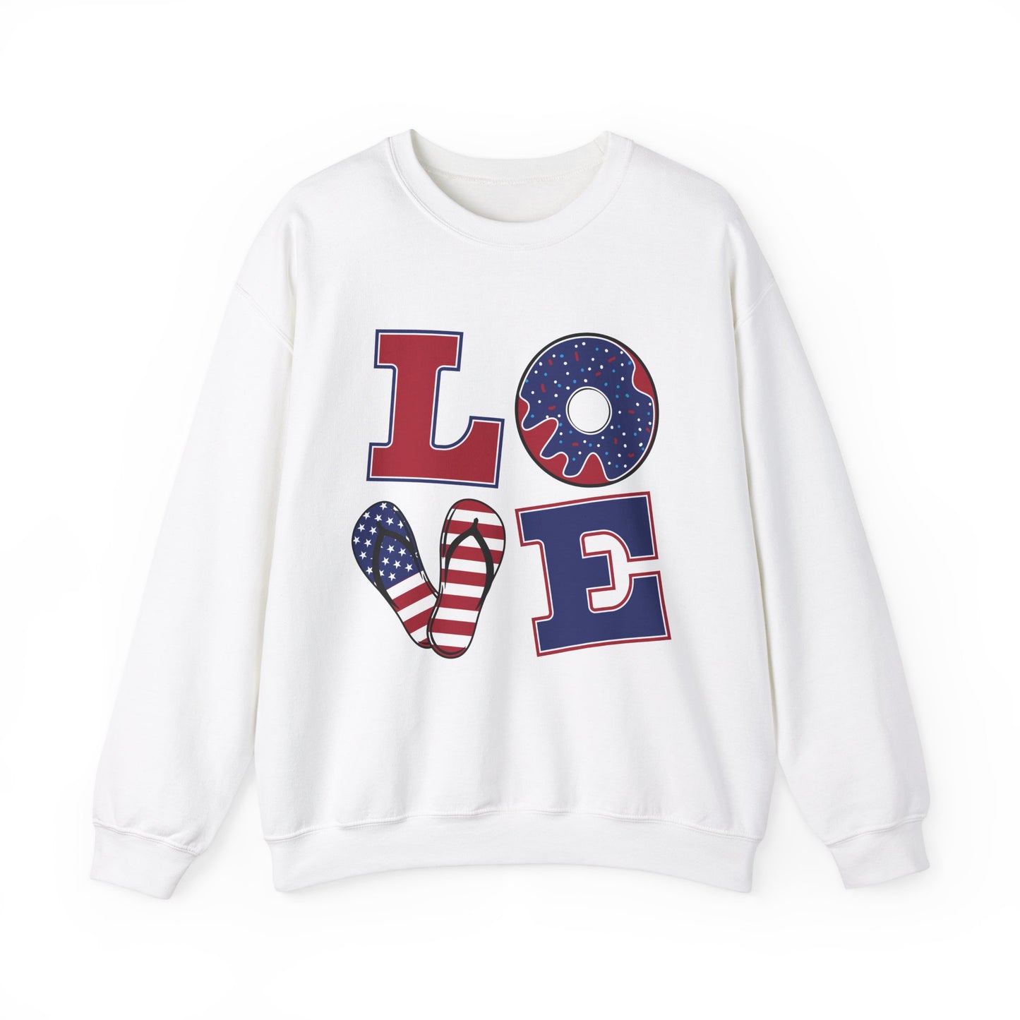 Unisex Love Sweatshirt - Patriotic Design for Independence Day