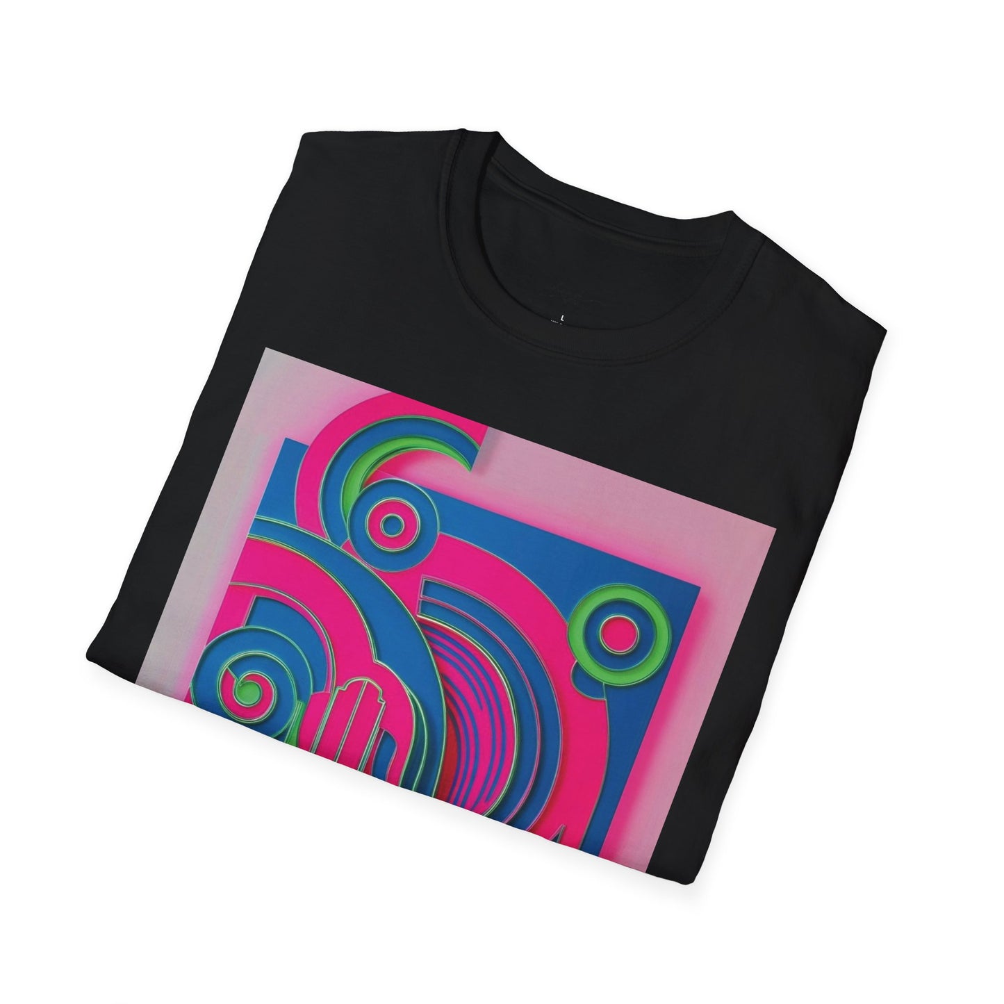 Vibrant Abstract Art Unisex Softstyle T-Shirt - Colorful Graphic Tee