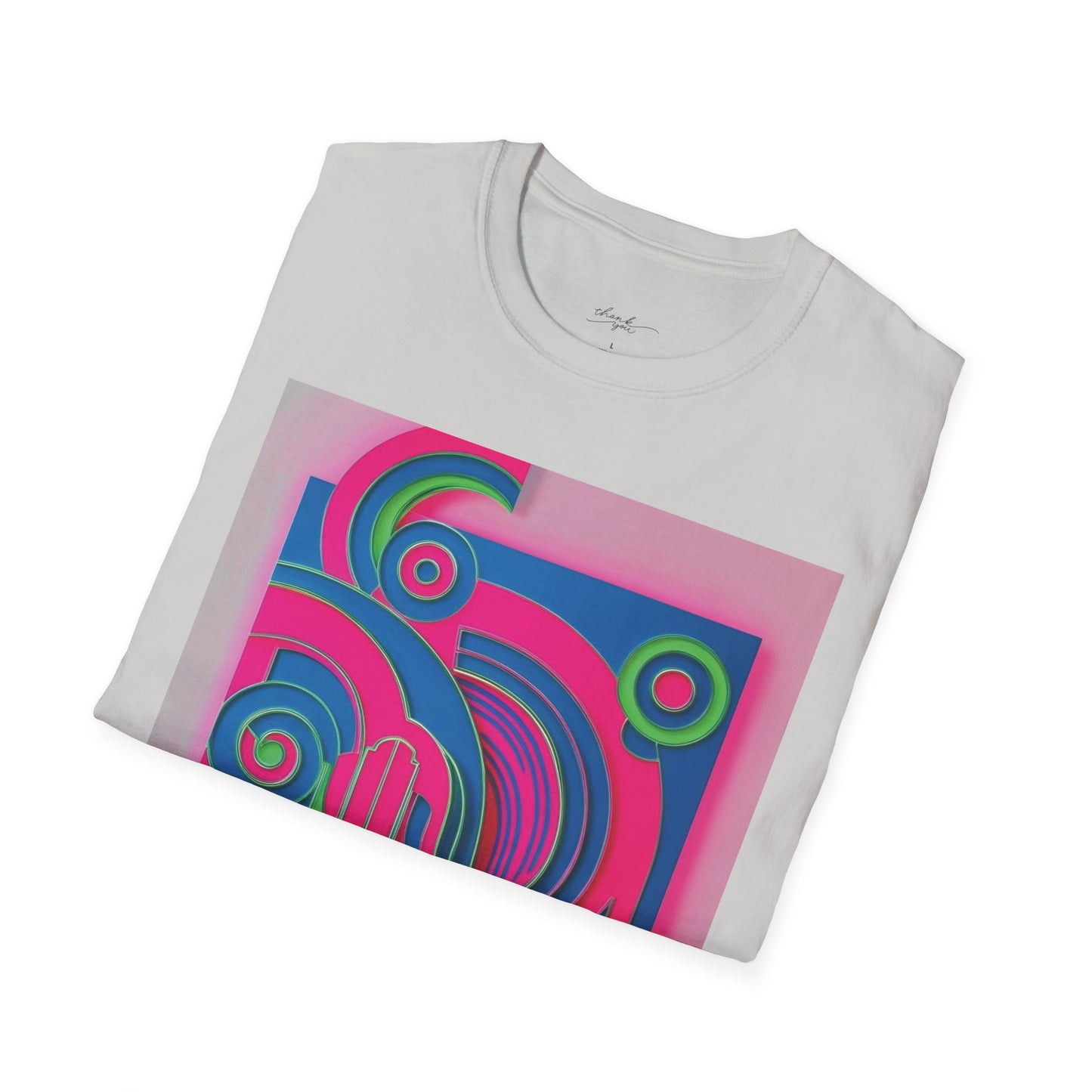 Vibrant Abstract Art Unisex Softstyle T-Shirt - Colorful Graphic Tee