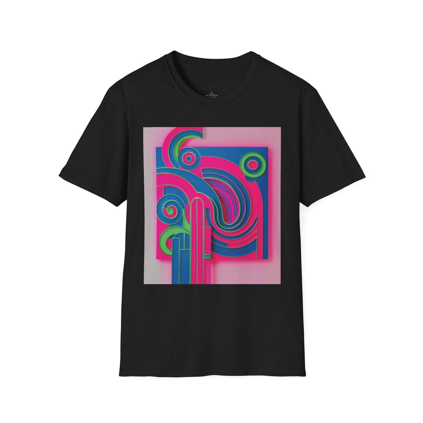 Vibrant Abstract Art Unisex Softstyle T-Shirt - Colorful Graphic Tee