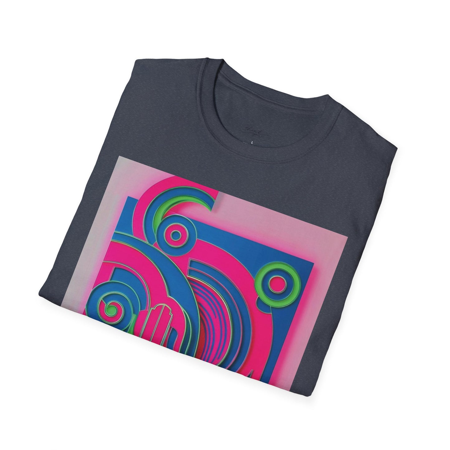 Vibrant Abstract Art Unisex Softstyle T-Shirt - Colorful Graphic Tee