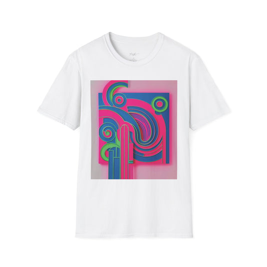 Vibrant Abstract Art Unisex Softstyle T-Shirt - Colorful Graphic Tee