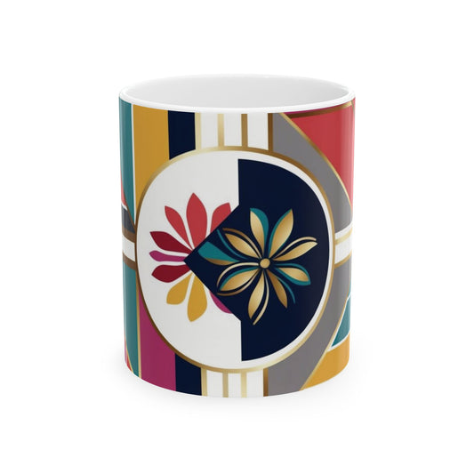 Vibrant Floral Ceramic Mug - 11oz & 15oz Coffee Cup for Any Occasion