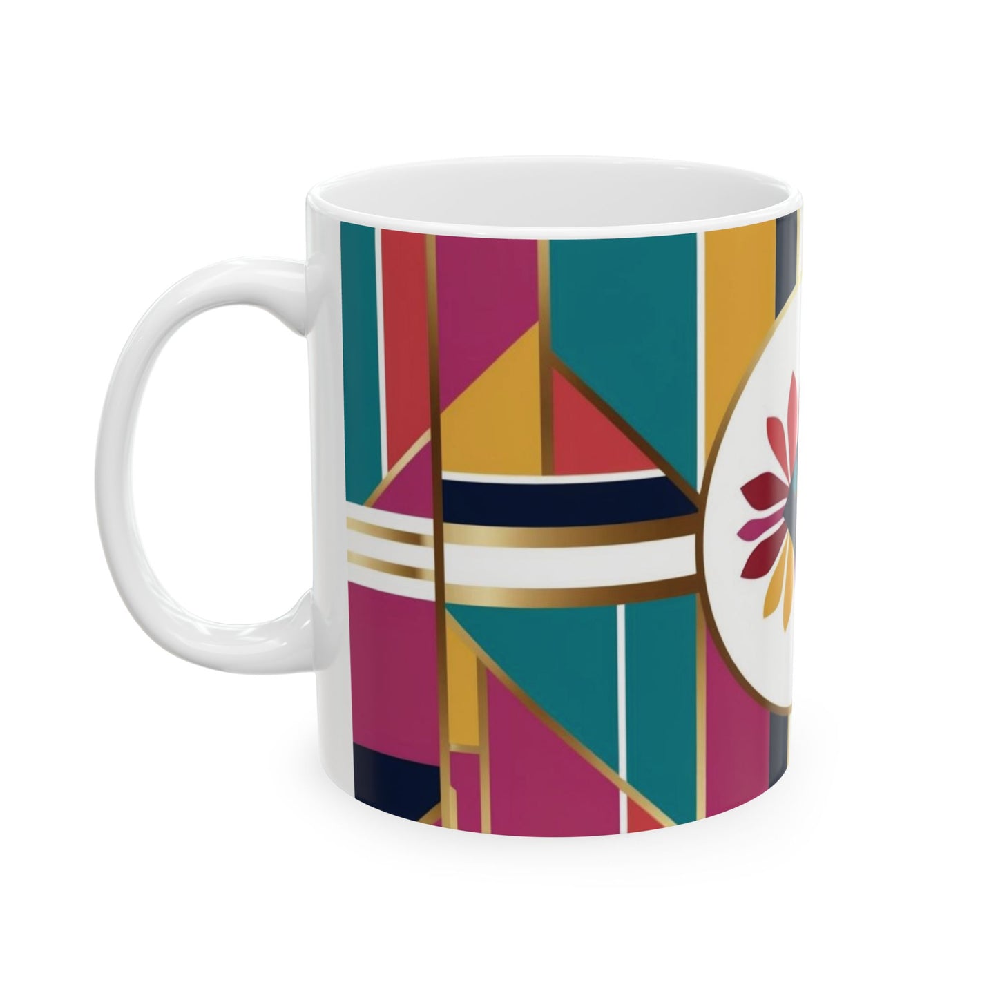 Vibrant Floral Ceramic Mug - 11oz & 15oz Coffee Cup for Any Occasion