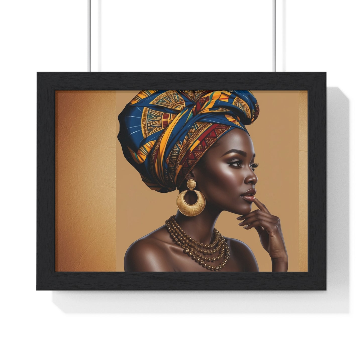 Affiche Encadrée Élégante : Femme Africaine - Décoration Artistique Culturelle