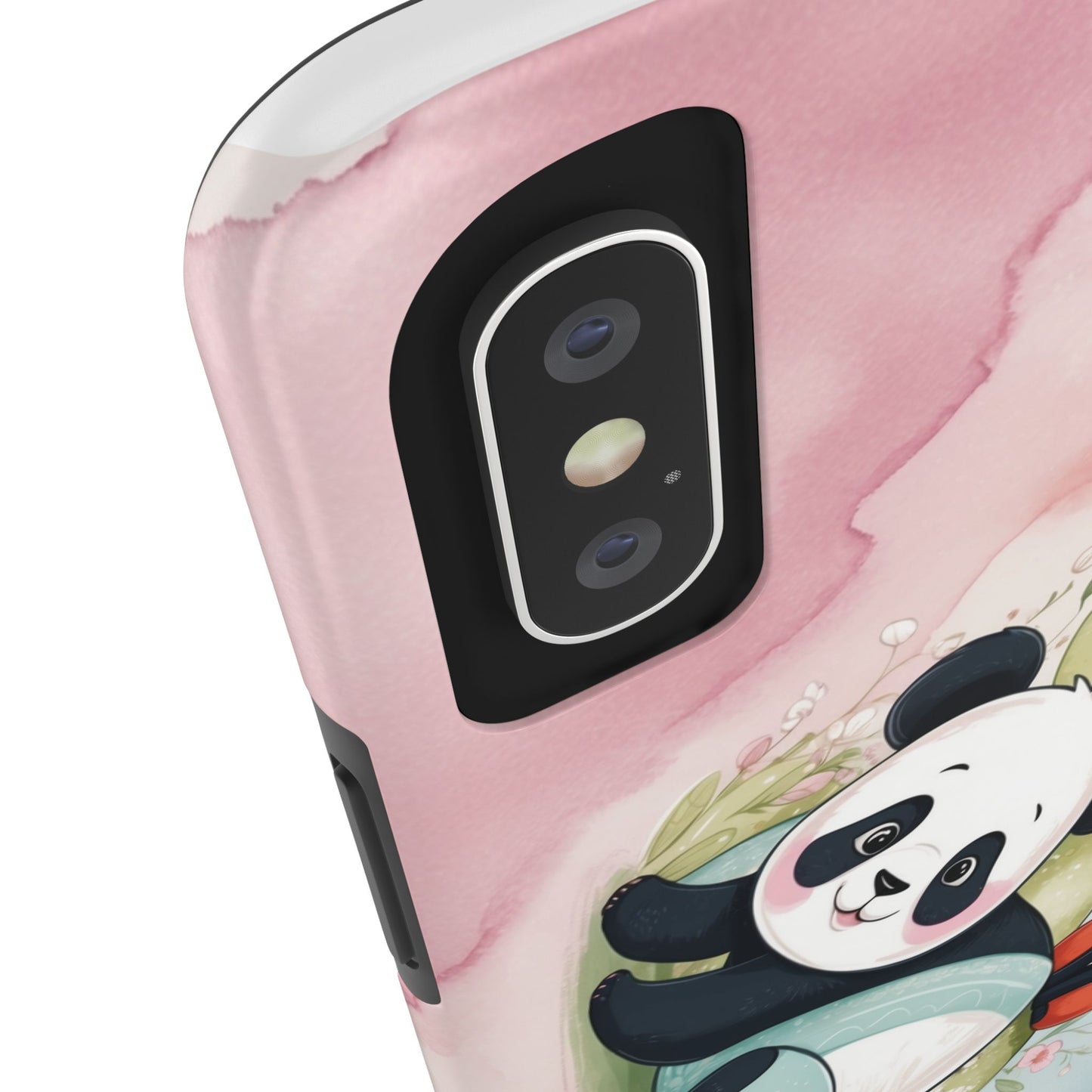 Étui Rigide Téléphone Panda et Renard - Design Adorable pour Enfants et Amoureux de la Nature