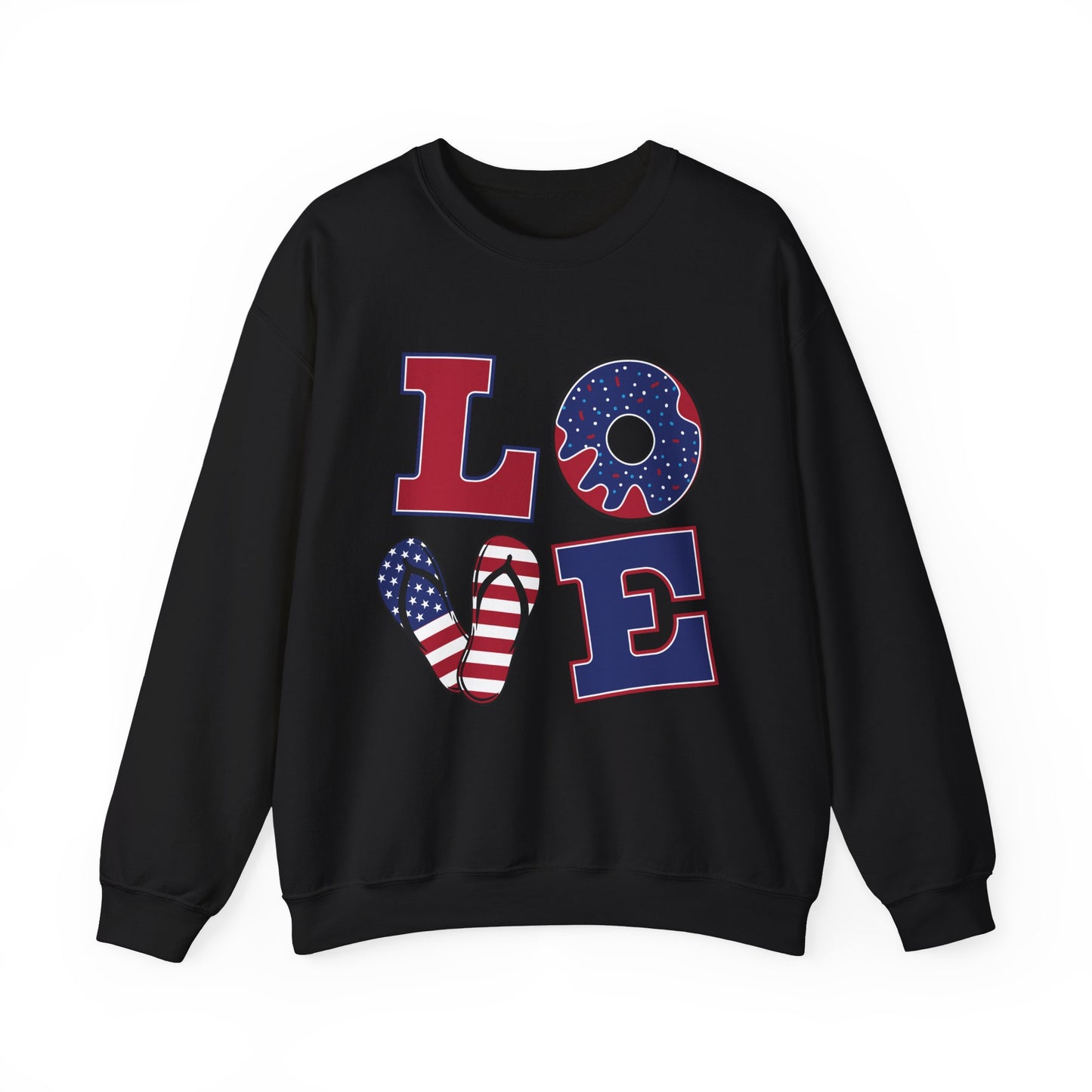 Unisex Love Sweatshirt - Patriotic Design for Independence Day