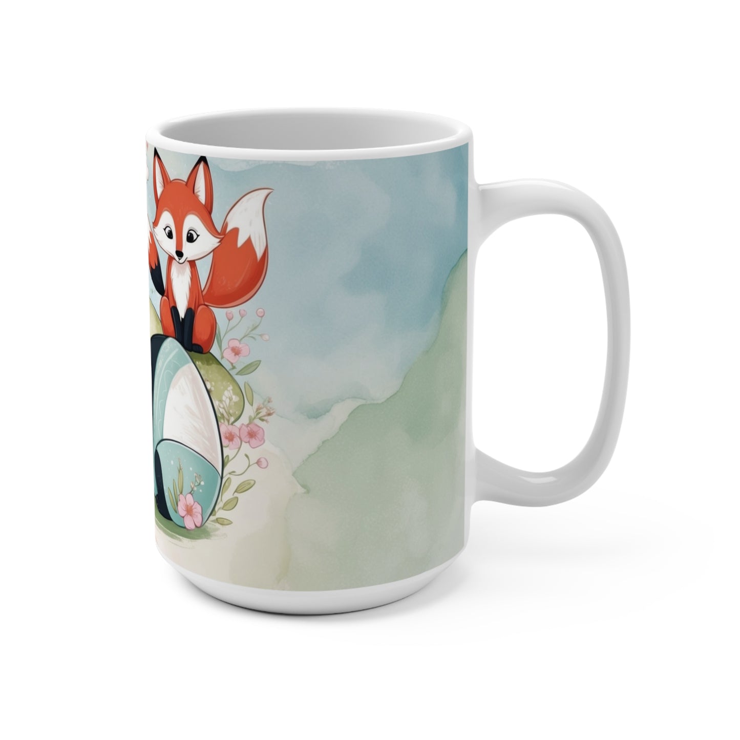 Mug en Céramique avec Pandas et Renard - Cadeau Adorable pour les Amoureux des Animaux