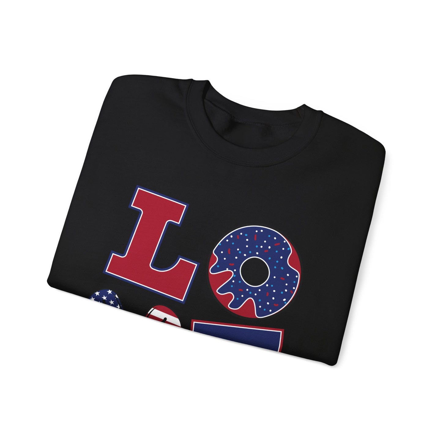 Unisex Love Sweatshirt - Patriotic Design for Independence Day