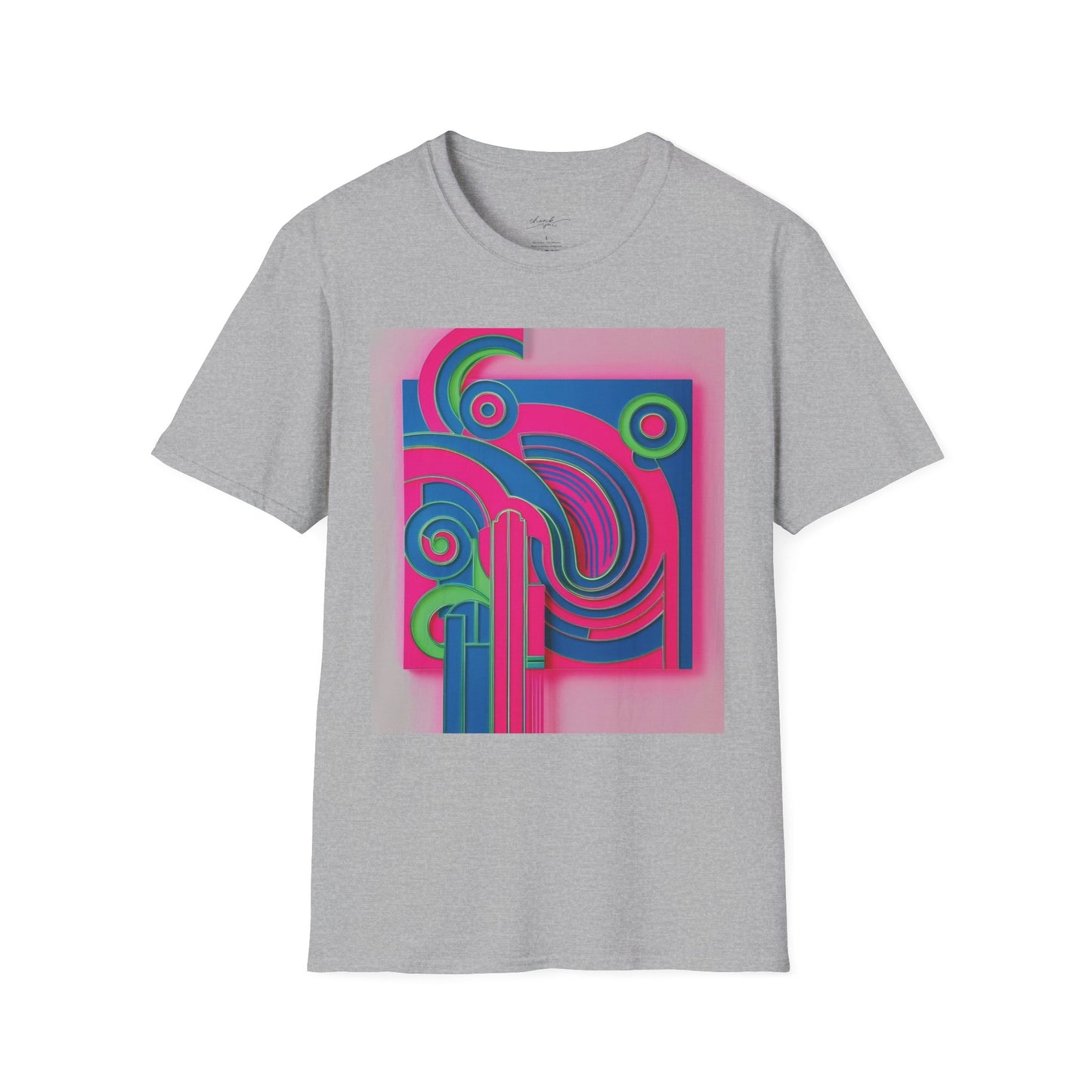 Vibrant Abstract Art Unisex Softstyle T-Shirt - Colorful Graphic Tee