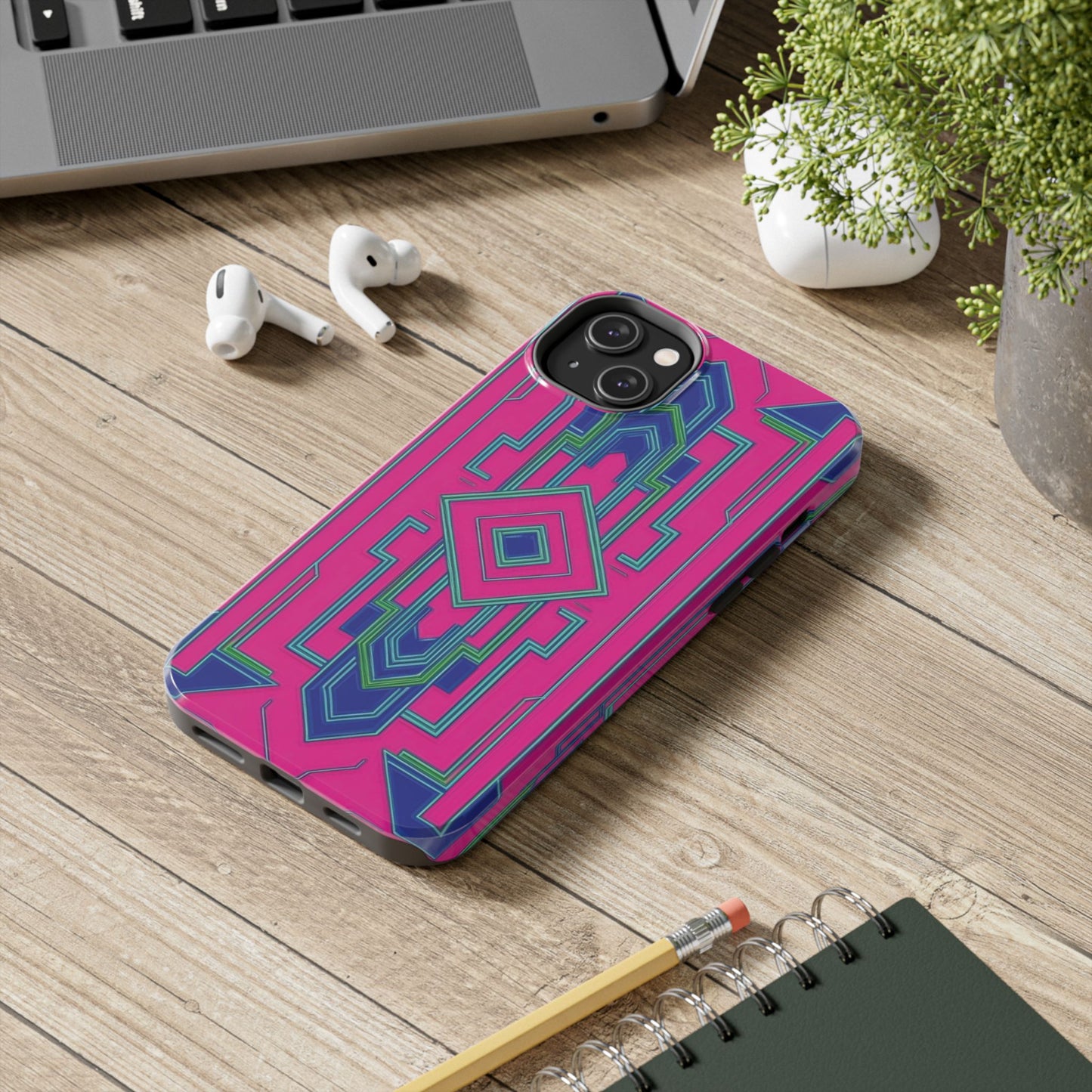 Coque de Téléphone Ultra-Résistante avec Motif Géométrique Moderne – Protection et Style Inégalés