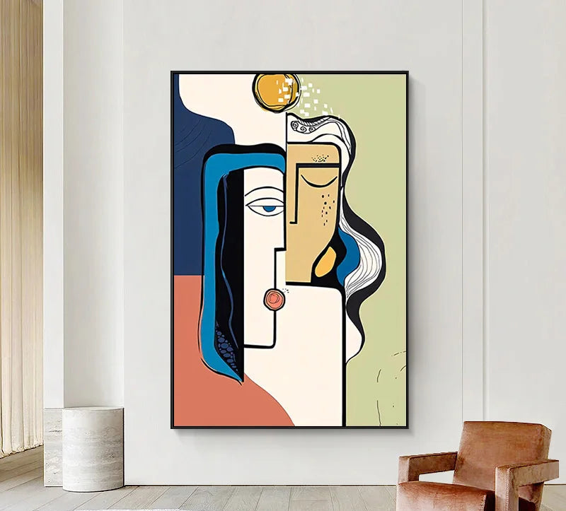 🖼️ Tableau Abstrait Moderne sur Toile – Impression Haute Définition | Décoration Murale Élégante