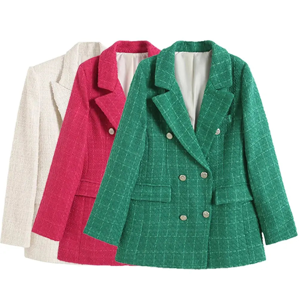 ✨ Blazer Femme Élégant Double Boutonnage – Chic & Confort pour l’Automne/Hiver ✨