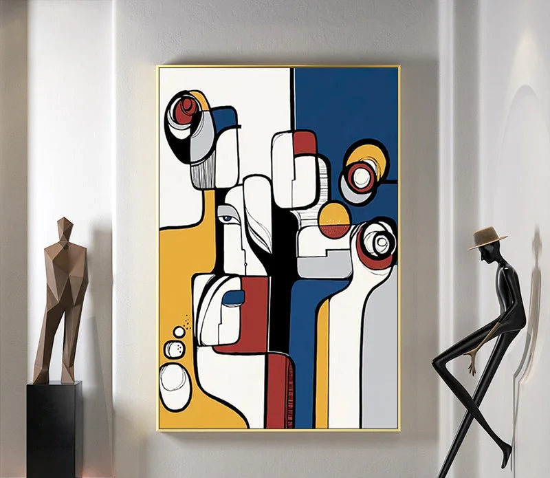 🖼️ Tableau Abstrait Moderne sur Toile – Impression Haute Définition | Décoration Murale Élégante