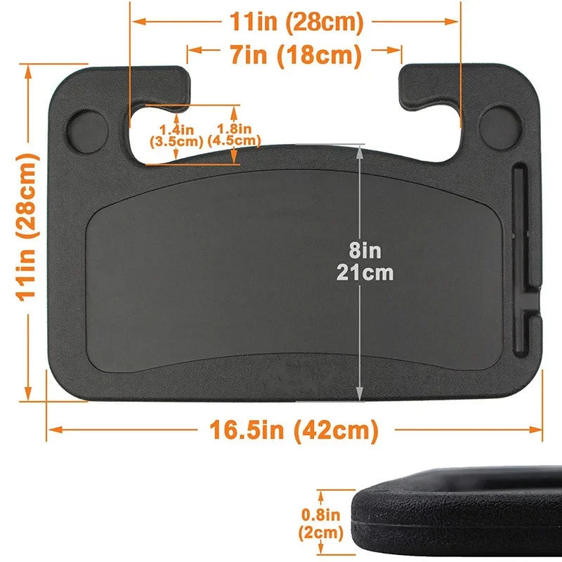 Plateau Multifonctionnel pour Voiture - Support de Rangement et de Repas Pratique