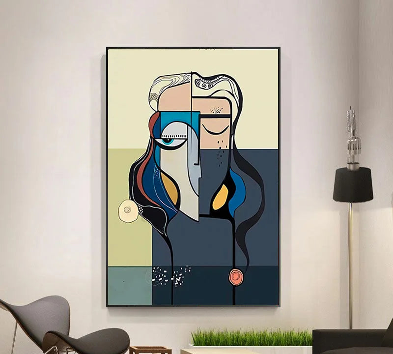 🖼️ Tableau Abstrait Moderne sur Toile – Impression Haute Définition | Décoration Murale Élégante