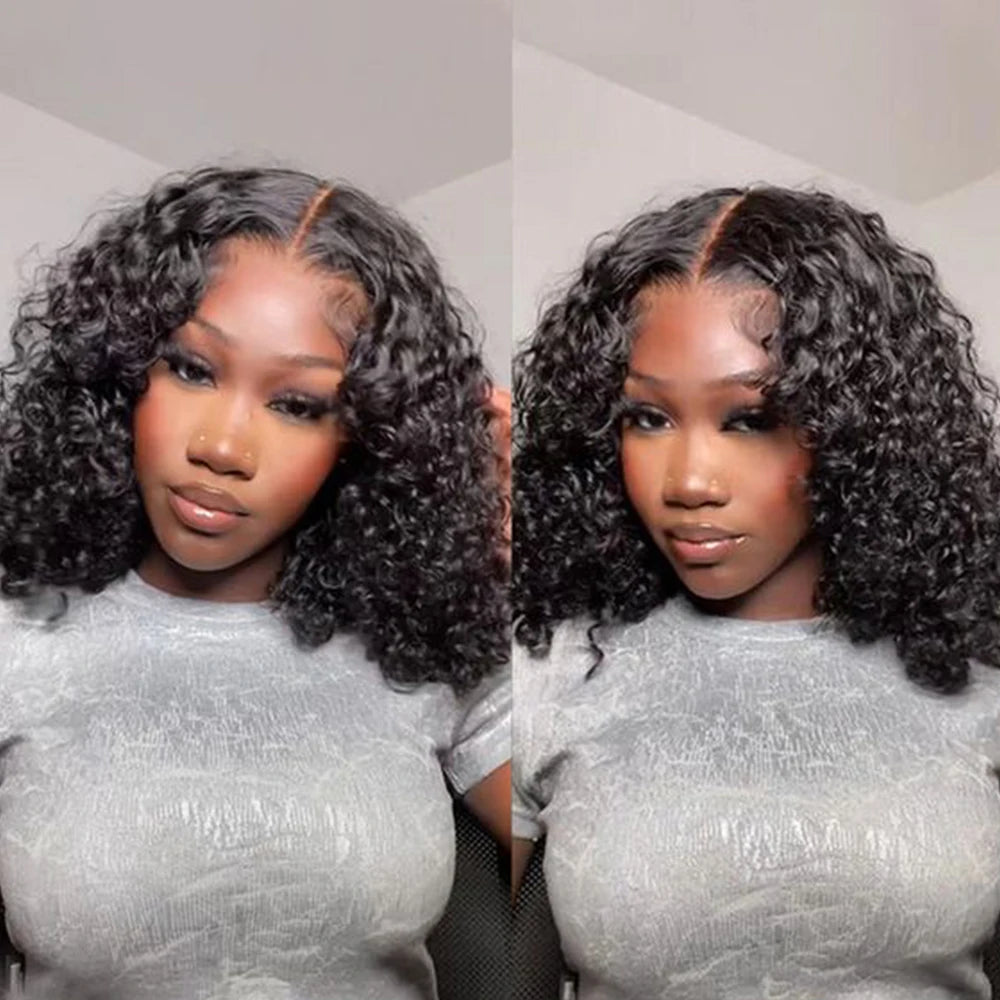 ✨ Perruque Curly HD Lace Front – 100% Cheveux Humains Remy Hair, Effet Naturel & Invisible ✨