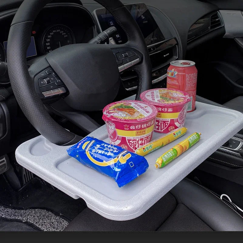 Plateau Multifonctionnel pour Voiture - Support de Rangement et de Repas Pratique